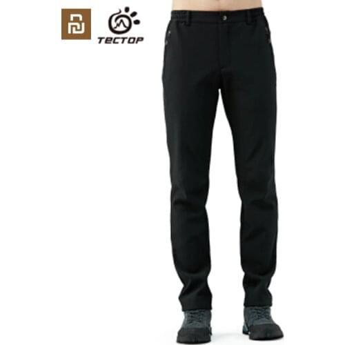 Youpin youpin TECTOP Outdoor assault pants mens new winter plush wind and water-proof soft shell pants warm hiking trousers
