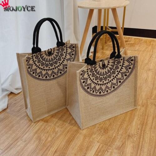 Casual Shoulder Handbag Totes Women Cotton Linen Daily Shopping Top-handle Bags Fashion Exquisite Shopping Bag