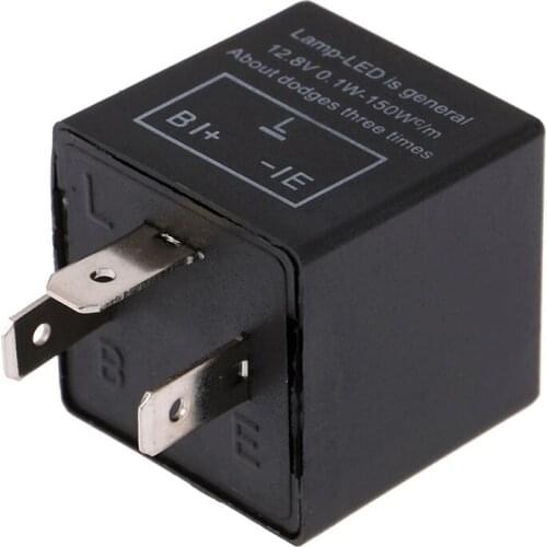 Universal Adjustable Frequency Square Flashing LED Flasher Motorcycle LED Lights Turn Signal Indicator 12V Flash Relay