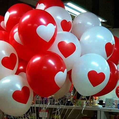 10Pcs/Set 12in Love Heart Latex Balloon Wedding Confession Anniversary Decoration Marriage Gift Air Balloons Helium Ball JU0064