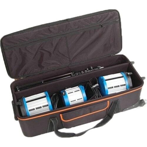 2pcs 1000W+1pcs 650W Fresnel Lights Tungsten Video Lighting Studio Spotlight +Hard Bag +Stands