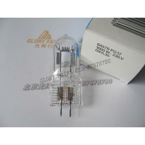 2pcs OS 64576 1000W230V 230V 240V 1000W GX6.35 P2/17 1KW Lamp Long Life 64575 Bulb