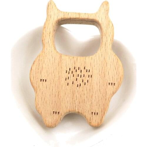 20PCS CUTE robot ufo GERMANY beech WOOD teether woodEN pendant for baby new mother gift teething toy SGS SAFE EA232