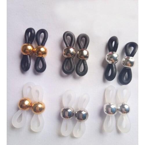 20 pcs Antiskid Rubber Ring Sunglasses Retainer End Loop Connectors for Glasses Chain Rope Eyewear Holder Strap