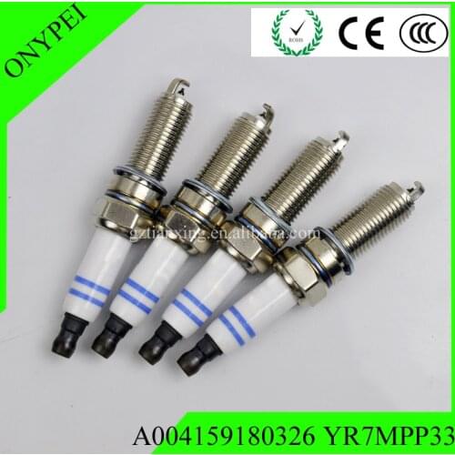 4pcs A004159180326 YR7MPP33 Iridium Spark Plug For Mercede-Benz W203 W212 W164 R171 C300 CL203 E350 E550 004159180326 VXUH22
