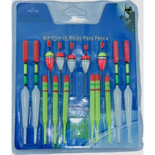 60 sets/bag 15 PCS of Fishing Angling Equipment Fishing Floats Set