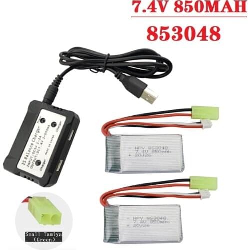 7.4V 850mah Lipo battery with charger for 9300 9301E 9302E 9303E 9034E 9305E Remote Control 4WD High-speed Off-road RC Car