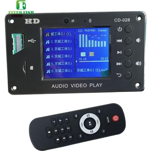 Bluetooth 5.0 Audio Video Decoder Alarm Time TFT CVBS Bluetooth Call Module mp4/mp5 HD Video FM APE/WAV/MP3 Decoding Board