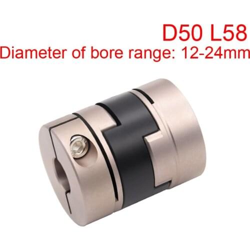 D50 L58 12-24mm oldham coupling double slider coupling Oldhams coupling cross slide coupler Synchronous drive universal
