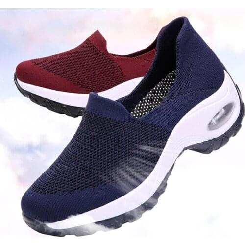 Damyuan New Style Air Cushion Womens Casual Shoes One-step Plus Size Socks Shoes Fashion All-match Breathable Vulcanized Shoes