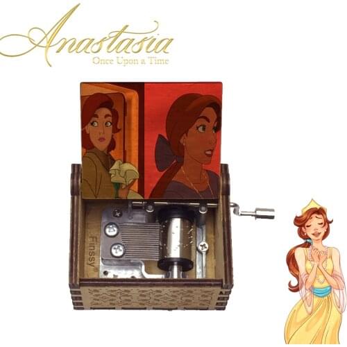 Wooden Anastasia Erika Music Box Hand music theme once upon a December Birthday childrens Valentines day gifts Home decoration
