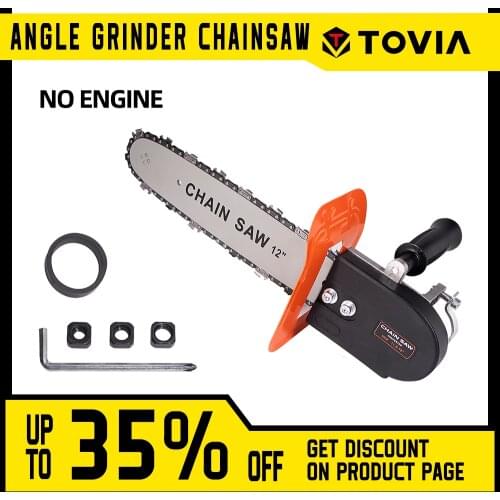 TOVIA Electric Chain Saw 12 Inch Chainsaw Bracket for Angle Grinder Universal M10/M12/M14 Adapter Converter Chain Saw