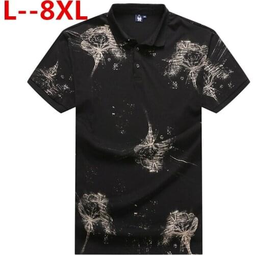 8XL 7XL 6XL New Summer Style Striped Short Sleeve Casual Men T Shirt High Quality Cotton T-shirts Men Turn Down Collar Tshirt