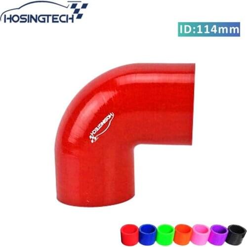 HOSINGTECH-brand quality factory price 5" 127mm 4ply red 90degree flexible automotive silicone turbo hose