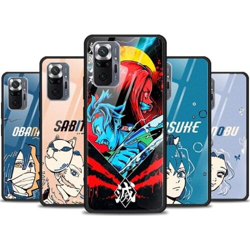 Kimetsu no Yaiba For Xiaomi Redmi K40 K30 K20 9T 9C 9A 9 8A 7 Pro Plus Tempered Glass Phone Case