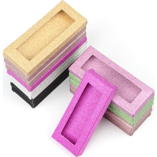 Wholesale Eyelash Boxes 10/20/30/50/100Sets Colorful Empty Lash Box Packaging Custom Logo Empty Cardboard Boxes
