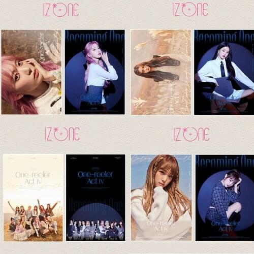 KPOP IZ*ONE Sakura Yuri Nako Hitomi Yena Yujin Chaewon Minju Chaeyon New Album One Reeler Pictorial Poster IZONE Stickers Photo