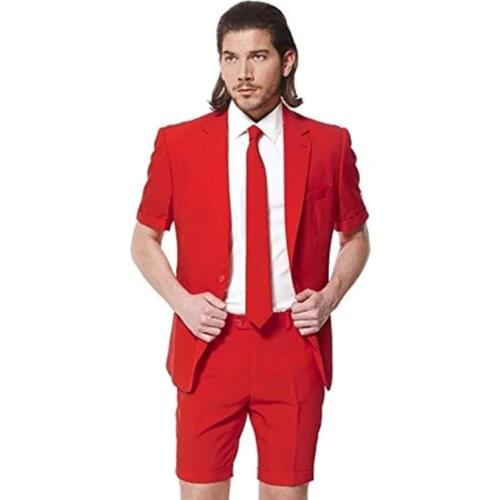 2021 Summer New Style Latest Design Pink Mens Jacket Shorts 2 Piece Set Custom Fashion Slim Mens Wedding Party Banquet Tuxedo