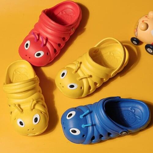 2021 Infant Cartoon Flat Heels Solid Baby Shoe Animal Prints Toddler Kid Boys Girl Cute Cartoon Beach Non-slip Slippers