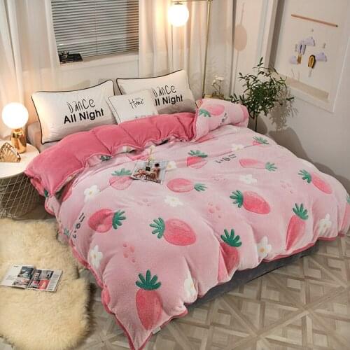 Duvet Cover Home Textiles 1pcs Flannel Quilt cover Soft Warm Coral Fleece Blanket Thick Quilt cover Throw Mechanical Wash