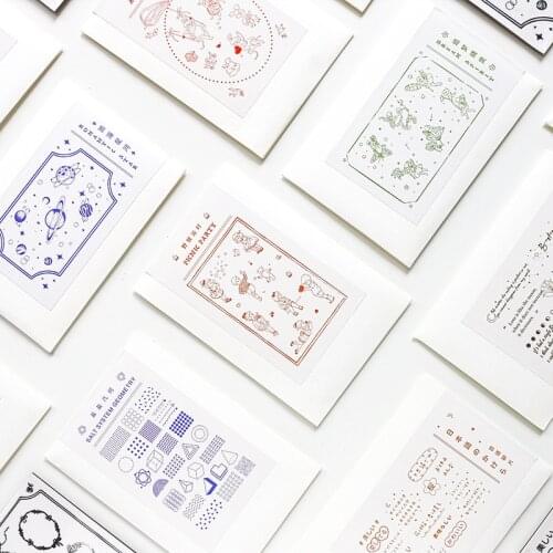 JIANWU Universe Planet Angel Geometry Sponge Stamps for DIY Stationery Memo Card Making Rubber Stamps Stationery Craft Supplies