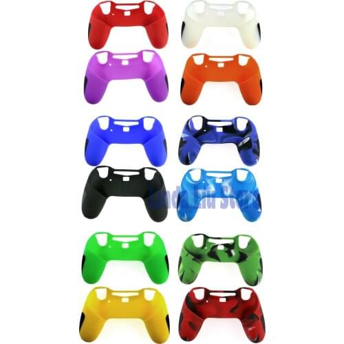ChengChengDianWan 12pcs/lot Thicken Half Extra Thick Silicone Cover Skin Case for Dualshock 4 PS4 DS4 Pro Slim Controller