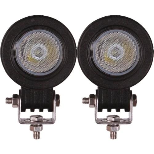 2PCS 10W LED WORK LIGHT MOTORCYLE CAR ATV SUV TRUCK WAGON CAMPER BICYCLE 12V 24V SPOT FLOOD DRIVING HEADLIGHT AUXILIARY FOG LAMP