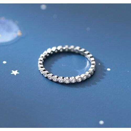 925 Sterling Silver CZ Pave Thin Dainty Midi Kunckle Thumb Pinkie Ring A3033