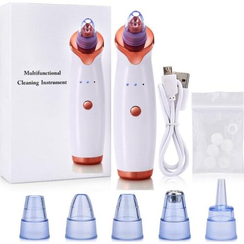USB Charge Acne Remover Point Noir Blackhead Vacuum Extractor Tool Face Nose Cleaner Skin Care Facial Pore Cleaning Instrument