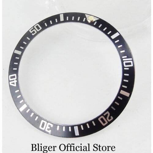 Watch Parts Fit Automatic Men Watch 38mm Black Aluminum Alloy Bezel Ring Insert High Quality