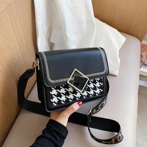 New Luxury Brand Handbag Women Bags Designer Crossbody Ladies Leather Messenger Bag Feminina Korean Grid Female Shoulder Bag Sac