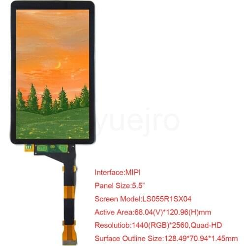 ELEGOO 5.5'' Inch 2K LCD Screen For ELEGOO Mars LCD 3D Printer 2560x1440 3D Printer With Glass Screen MIPI LS055R1SX04 Parts