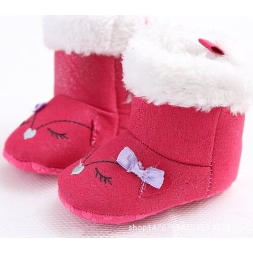 Winter female baby 0-1 years old soft bottom warm baby toddler shoes