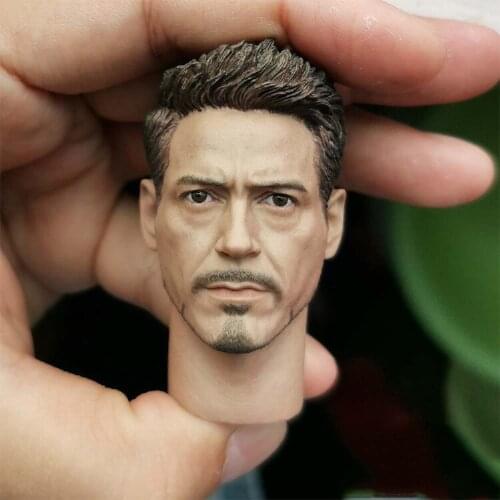 1/6 Tony Head Sculpt Carved Skin Color MK50 For 12" Male Action Figure Doll Toys