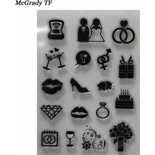 Scrapbook DIY Photo Cards Account Rubber Stamp Clear Stamp Transparent Stamp For Wedding Stamp Decoration Supplies Card Making
