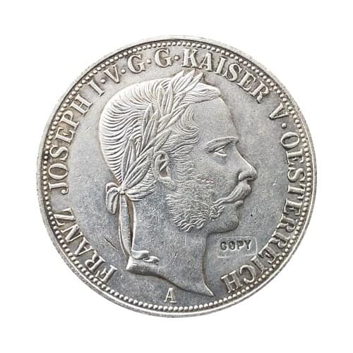 1867 Austria 3 1/2 Gulden coins 41MM