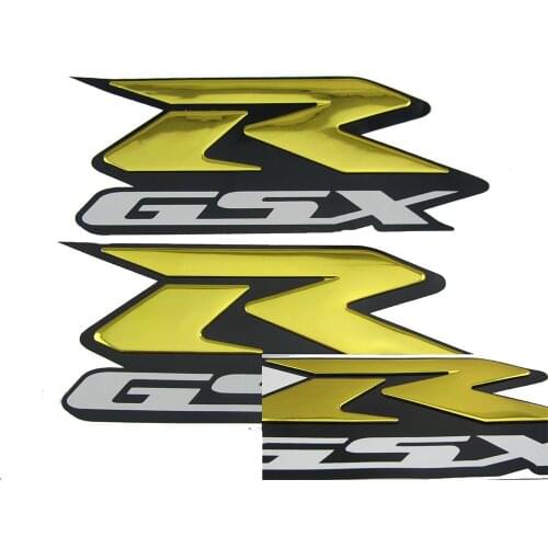 KODASKIN Motorbike 3D Decals Stickers SIDES EMBLEM FOR R-GSX GSXR 600 750 1000 K4 K5 K6 K7 K8 K9 Gold color one pair