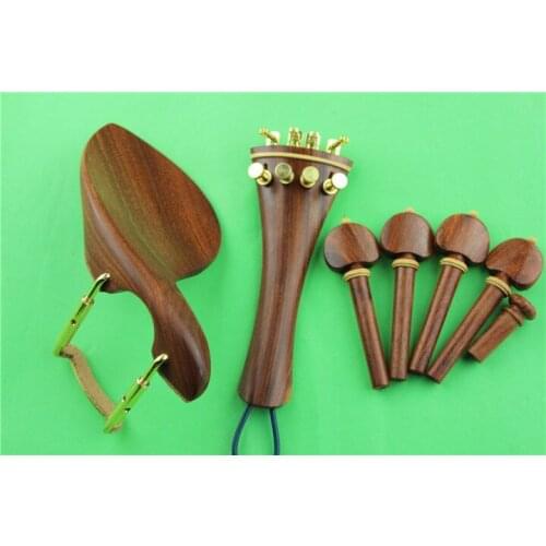4 / 4 violin mahogany accessories high quality violin accessories knob string plate gills full set of accessories