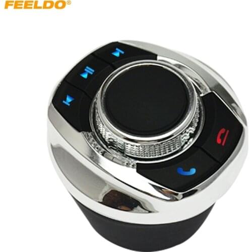 4Set New Cup Shape With LED Light 8-Key Functions Car Wireless Steering Wheel Control Button For Car Android Navigation Player