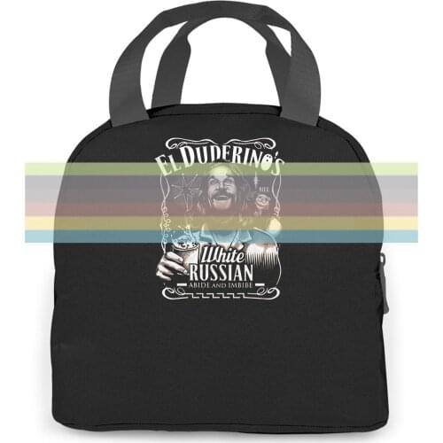 The DUDE Big Lebowski ABIDE Poster Jeff Bridges El Duderino Black Novelty 2018 women men Portable insulated lunch bag school