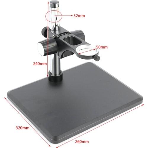 Big Size Industrial HDMI VGA USB Video Microscope Working Stand Holder 50mm Adjustment Bracket + 200X C Mount Zoom Lens
