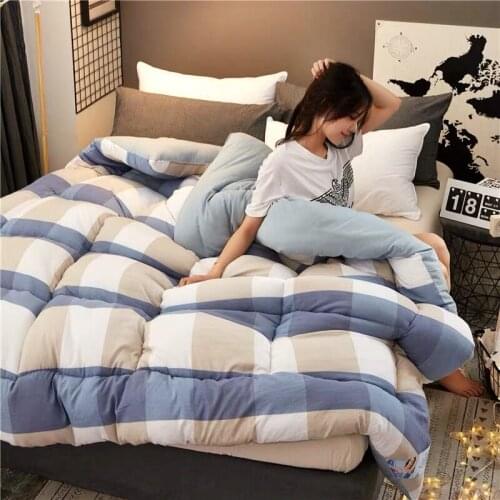 GraspDream Cotton Patchwork Quilt Duvet King Queen Size Luxury Printed Thicken Summer/Winter Blanket Bedding Comforter Filler