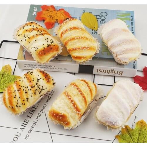 6 Style Squishy Bread Artificial Bread Simulation Food Model Decor Kitchen Prop Photography Prop Decor Kids Toys Christmas Gift