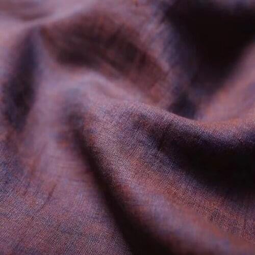 Quality flax fabricSpring and Autumn tissus Fashion gown, dress, trousers, shirt and jacket patchwork