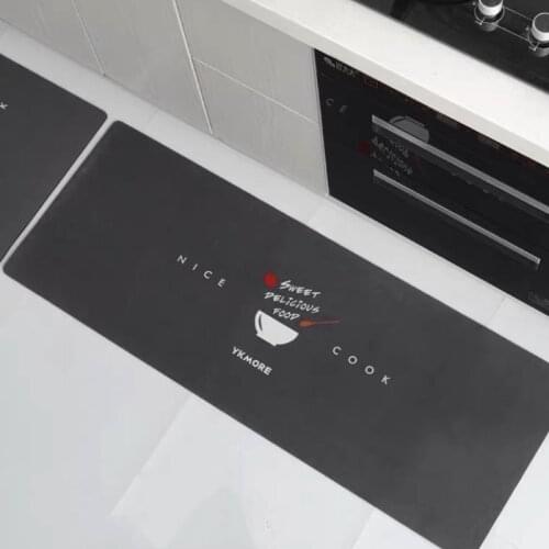 Kitchen Floor mat Washed Absorbent Oil-Absorbent Special Carpet Anti-Slip Anti-Oil Household Pad Waterproof Dirt-Resistant Pad