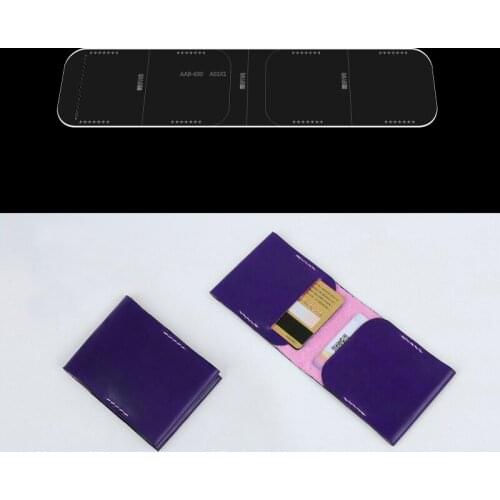 Leather craft Acrylic template leather goods ladies Folding card holder DIY production version drawing pattern