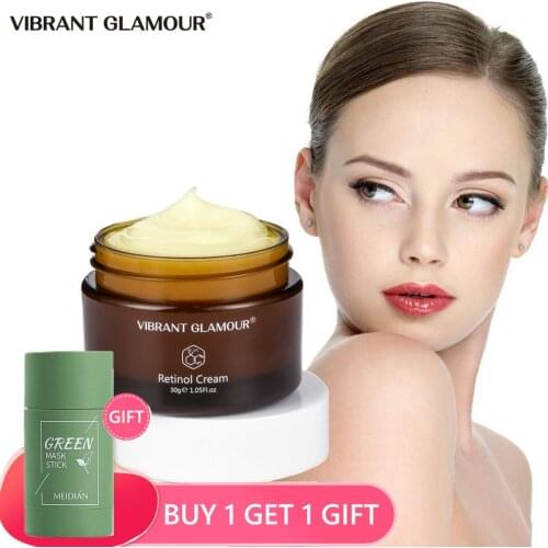 VIBRANT GLAMOUR Retinol Face Cream Anti-Aging Whitening Moisturizing Remove Wrinkles Firming Lifting Day Cream Skin Care Giftmas