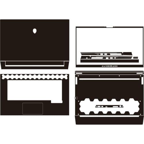 Carbon fiber Laptop Sticker Decal Skin Cover Protector for 2021 Dell Alienware M15 R4 without Cherry Mechanical Keyboard 15.6"