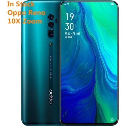 New Original OPPO Reno 10x zoom 6.6"Full Screen NFC Snapdragon 855 6.6" Super VOOC Octa Core 48MP+13MP+8MP Fingerprint ID