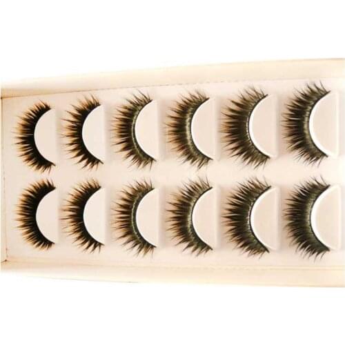 OutTop Hand Made Thick Makeup Fashion 6 Pair Handmade Natural False Eyelashes Extensions Tools 2018 July27